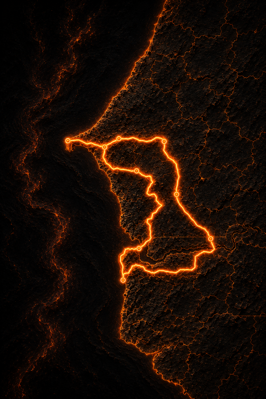 Mapa de la ruta África · Senegal y Gambia