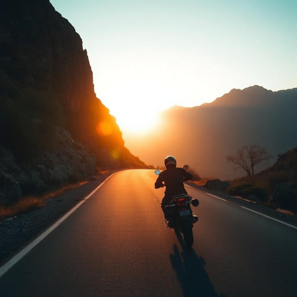 El viaje en moto. Arrancamos, ponemos primera y nos vamos.